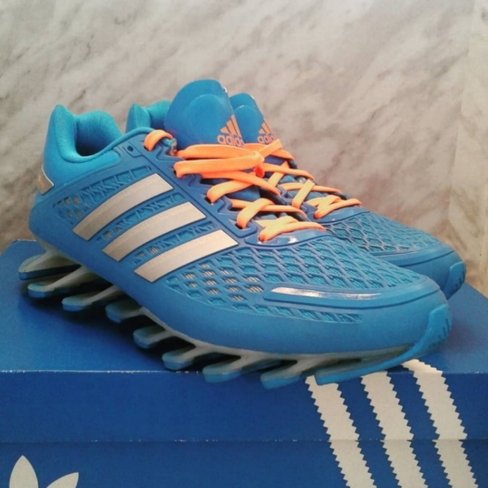 New adidas Spring Blade razor Running Shoes Women's Size 7 Blue orange D66216